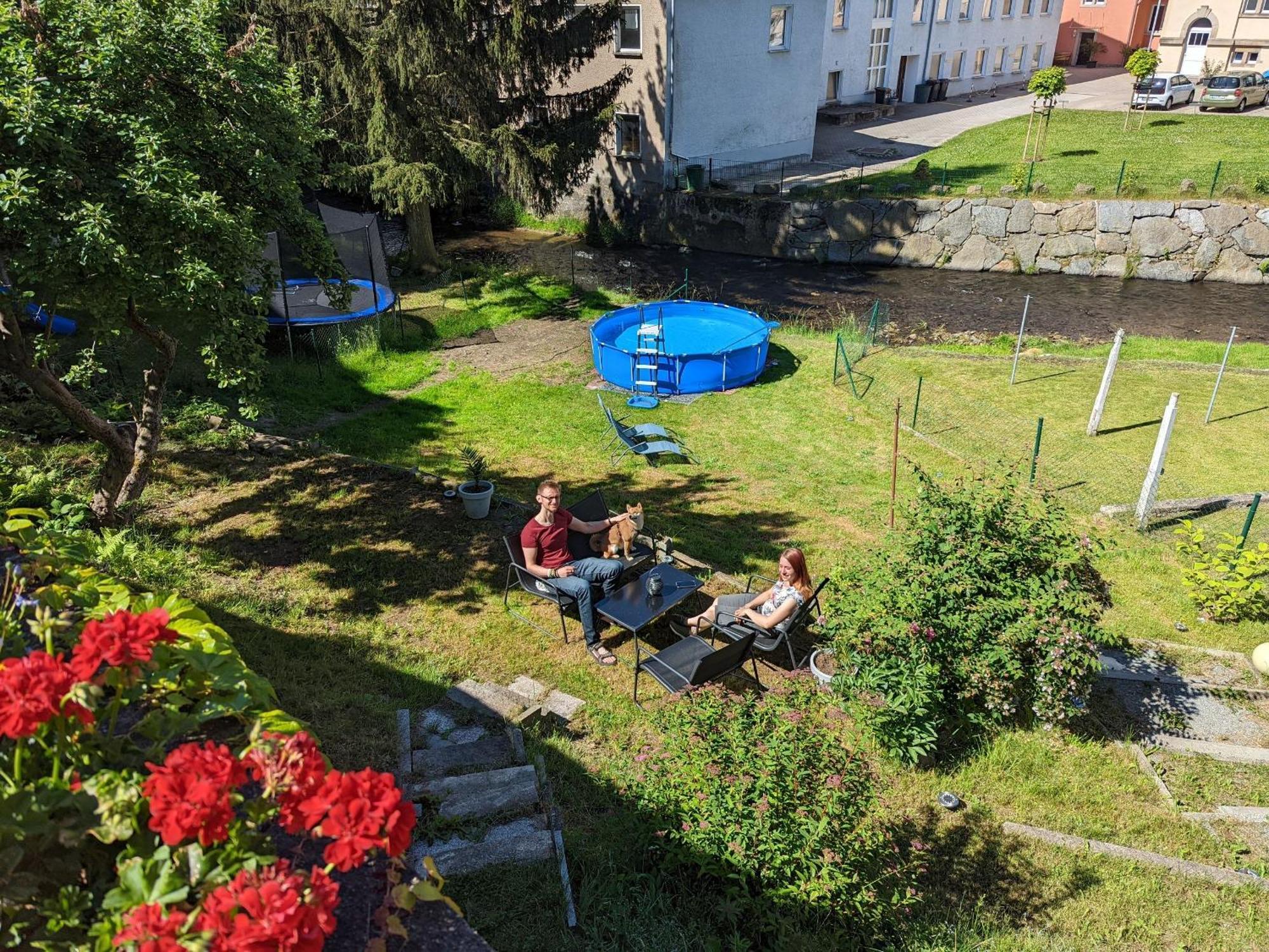 F2 - Urlaubsmagie Sauna, Whirlpool, Pool & Garten Зебніц Екстер'єр фото