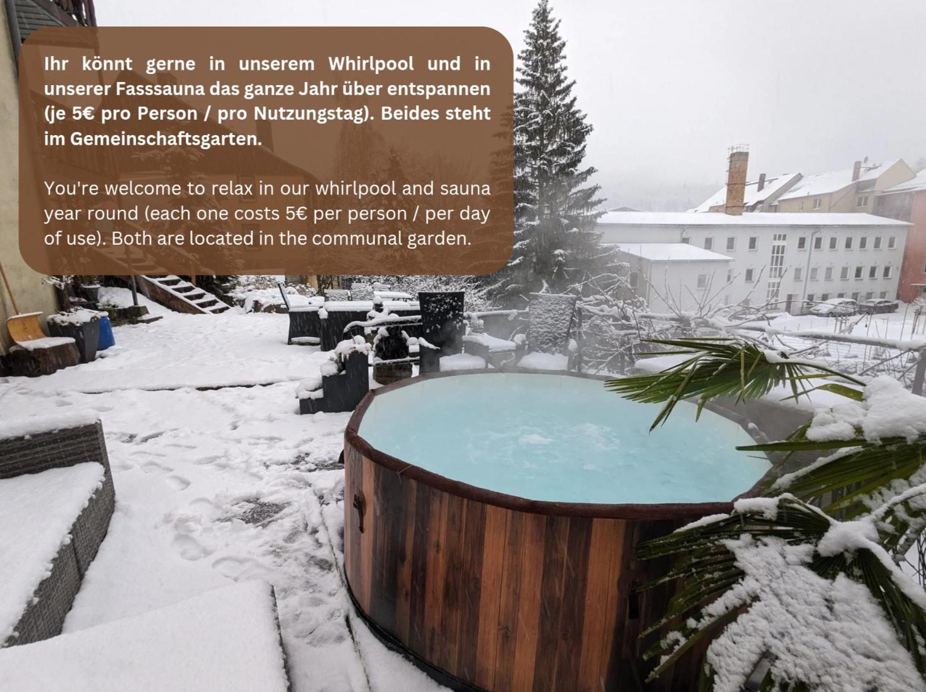 F2 - Urlaubsmagie Sauna, Whirlpool, Pool & Garten Зебніц Екстер'єр фото